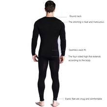 Load image into Gallery viewer, Men&#39;s seamless fall long-sleeved pant knit suit thin
