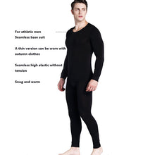 Load image into Gallery viewer, Men&#39;s seamless fall long-sleeved pant knit suit thin
