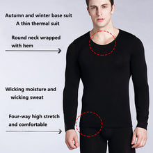 Load image into Gallery viewer, Men&#39;s seamless fall long-sleeved pant knit suit thin
