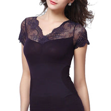 Load image into Gallery viewer, Lace short-sleeved waist compression shapewear casual top
