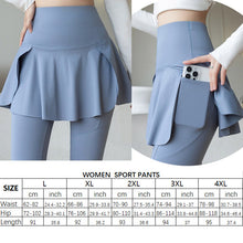 Load image into Gallery viewer, Plus-size sport pants with skirt casual sweatpants
