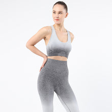 Load image into Gallery viewer, Women&#39;s sports bra gradient seamless knitting Fitness Yoga vest outdoor running underwear
