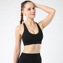Load image into Gallery viewer, Women&#39;s sports bra  back cross strap running fitness yoga shock vest
