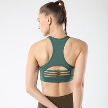 Load image into Gallery viewer, Women Sports Bra with Back Pocket  Yoga  running fitness wear sports   bra   Racerback Bra
