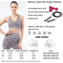 Load image into Gallery viewer, Camouflage sports underwear women Yoga suit running fitness vest new sports bra
