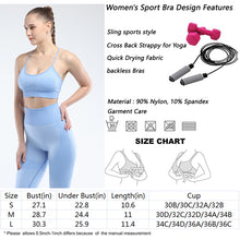 Load image into Gallery viewer, Sports Bra for Women Criss-Cross Back Strappy Longline Yoga Bra   Crop Top Workout Tank
