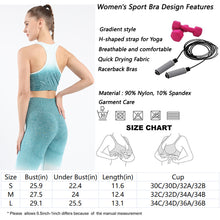 Load image into Gallery viewer, Women&#39;s sports bra gradient seamless knitting Fitness Yoga vest outdoor running underwear
