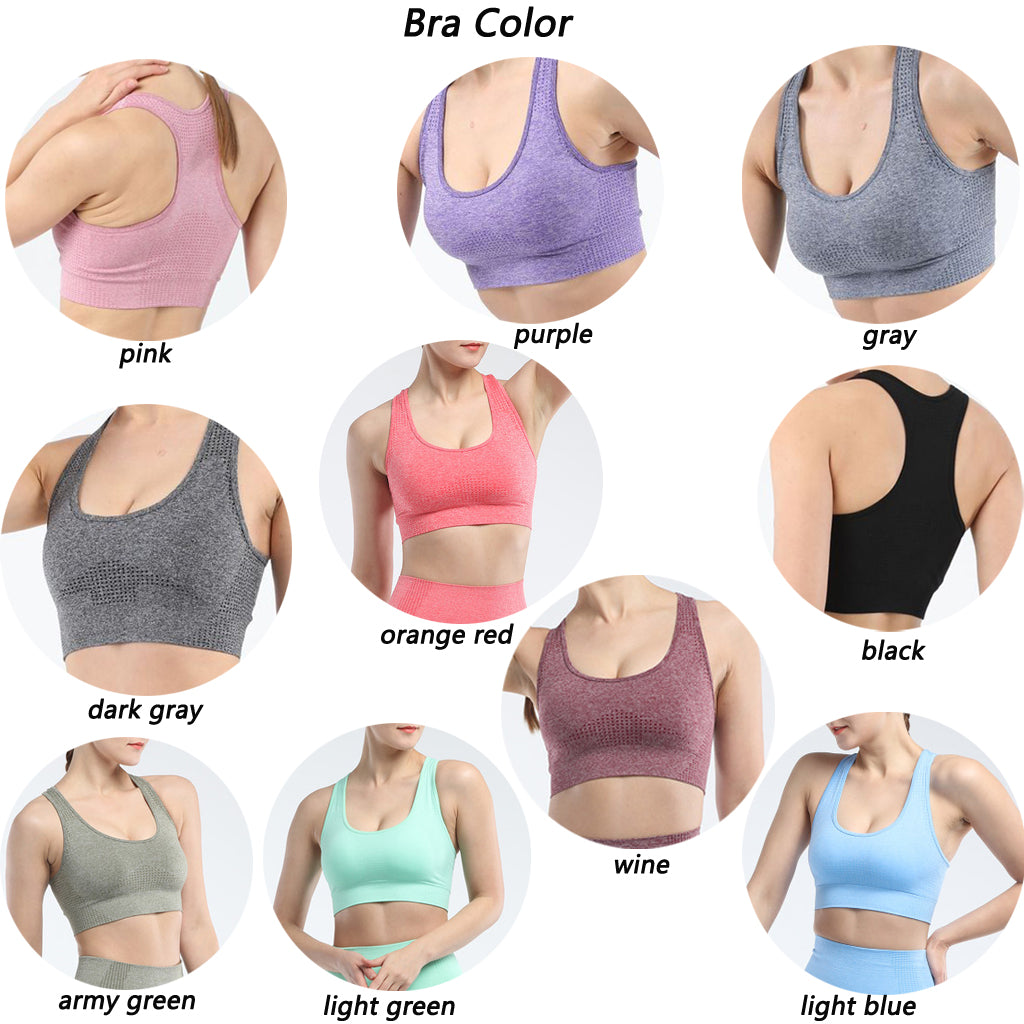 SUWHWEA Sports Bras for Women, Sexy Wire Free Sports Solid Colour Yoga  Running Quick Drying Full Cup Bra Underwear Top Clearance