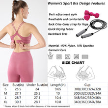 Load image into Gallery viewer, Women&#39;s sports bra  back cross strap running fitness yoga shock vest
