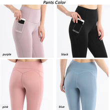 Load image into Gallery viewer, High Waist Leggings for Women Yoga  Athletic Pants  Tummy Control    with Side Pockets Workout Running Pants
